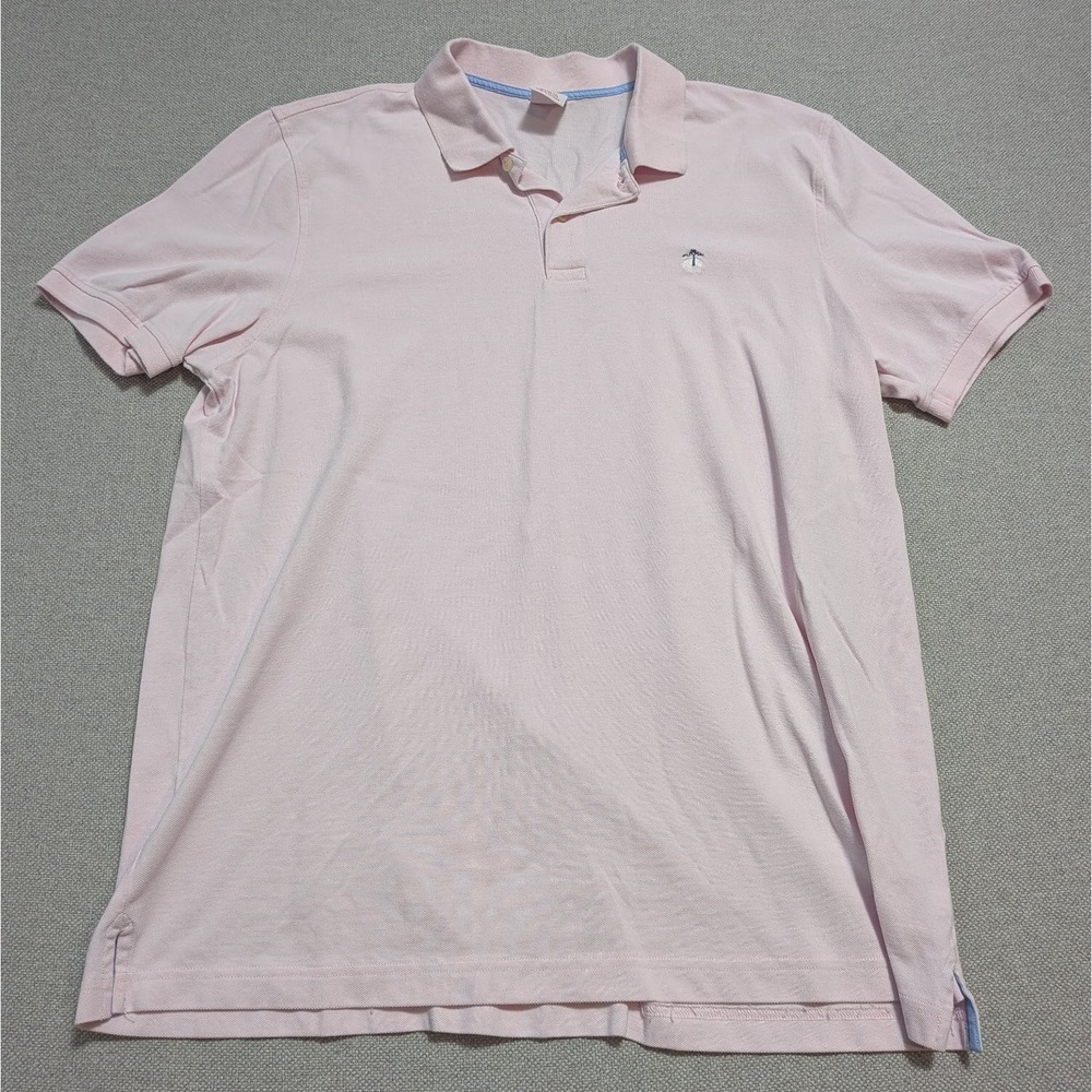 Brooks Brothers Men's Polo Shirt Pink XL 100% Cotton Pique Original Fit Golf